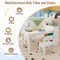 White MDF Metal Kids Art Table and Chair Set with Storage and Paper Roll